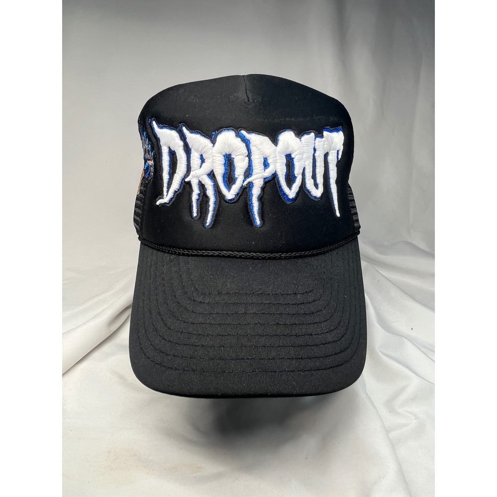 Dropout New York Trucker Hat Black Mushroom Festival Graphic Snapback Cap